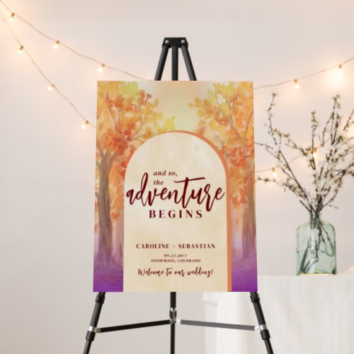 Adventure Begin Rocky Mountain Destination Wedding Foam Board