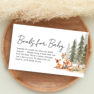 Adventure Begin Woodland Animal Baby Book for Baby Enclosure Card