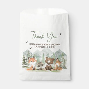 Adventure Begin Woodland Animals Baby Shower Favor Bag