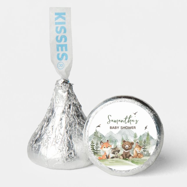 Adventure Begin Woodland Animals Baby Shower Hershey®'s Kisses® (Front)