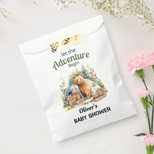 Adventure Begin Woodland Baby Shower Favor Bag (Creator Uploaded)