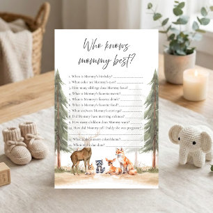 Adventure Begin Woodland Shower Who Knows Mom Game