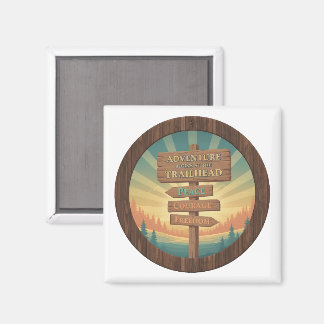 Adventure Begins at the Trailhead Magnet