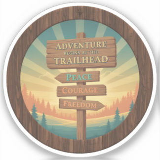 Adventure Begins at the Trailhead Sticker