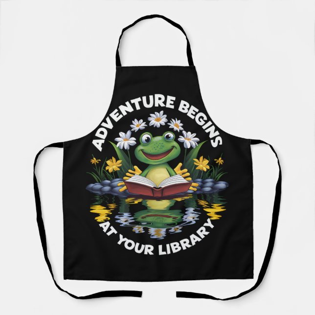 Adventure Begins At Your Library Reading 2024 Apron (Front)