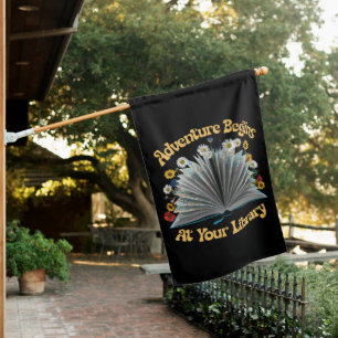 Adventure Begins At Your Library Summer Reading House Flag