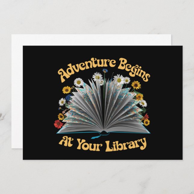 Adventure Begins At Your Library Summer Reading  Invitation (Front/Back)