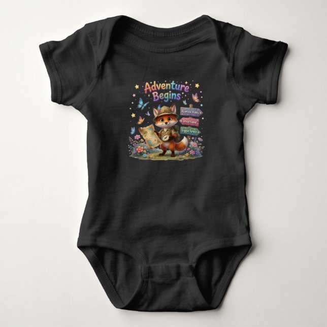 Adventure Begins Baby Bodysuit (Front)
