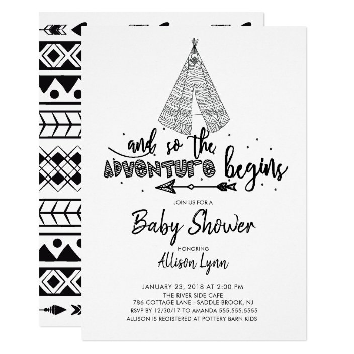 adventure begins baby shower invitation  zazzle