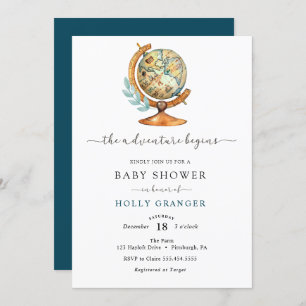 Adventure Begins Baby Shower Invitation
