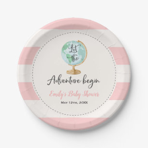 Adventure Begins Baby Shower Paper Plate 7"