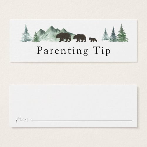 Adventure Begins Bear Parenting Tip Card