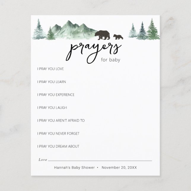 Adventure begins bear Prayers for Baby (Front)