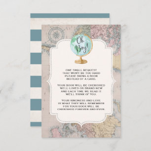 Adventure Begins Book Request Card Travel Shower