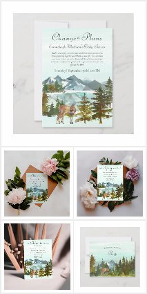 Adventure Begins Deers Rustic Baby Shower