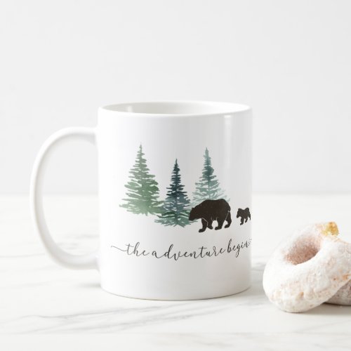 Adventure Begins Mama and Baby Bear Coffee Mug