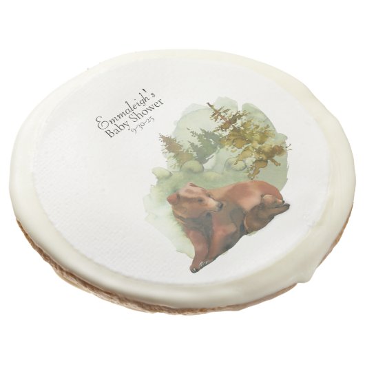 Adventure Begins Rustic Bears Sugar Cookie (Angled)