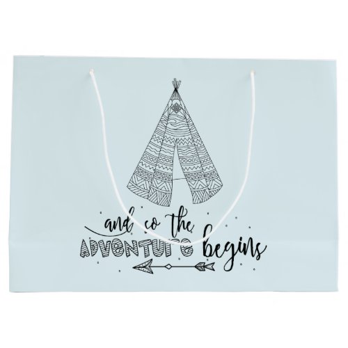 Adventure Begins Teepee Baby Shower Gift Bag