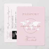 Adventure Begins Travel Theme Passport Baby Shower