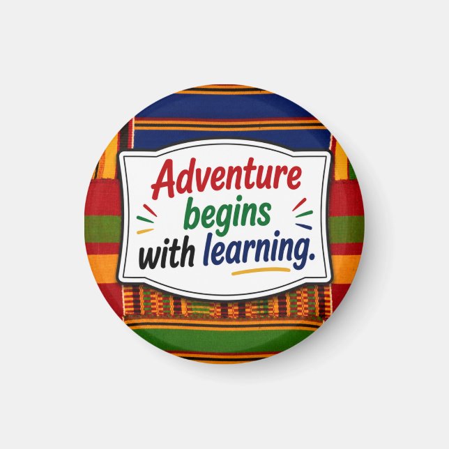 Adventure begins with learning magnet (Front)