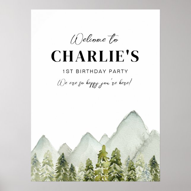 Adventure Birthday Welcome Sign (Front)