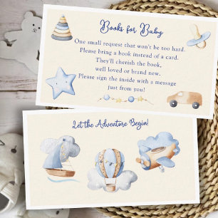 Adventure Boy Baby Toy Baby Shower Book Request Enclosure Card
