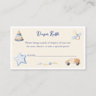 Adventure Boy Baby Toy Baby Shower Diaper Raffle Enclosure Card