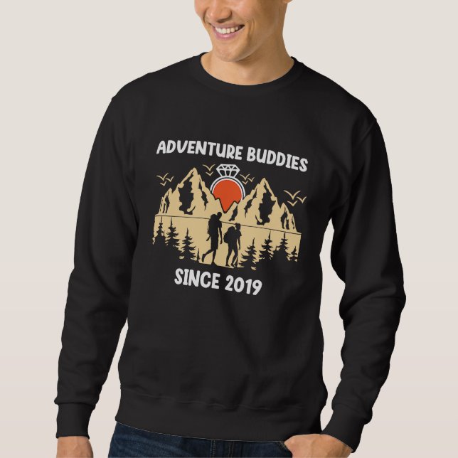Adventure Buddies Since 2019 Hiking Partner Sweatshirt (Front)