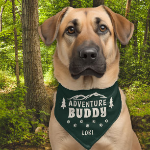 Adventure Buddy Mountain Paw Dog Name Pet Bandana Collar