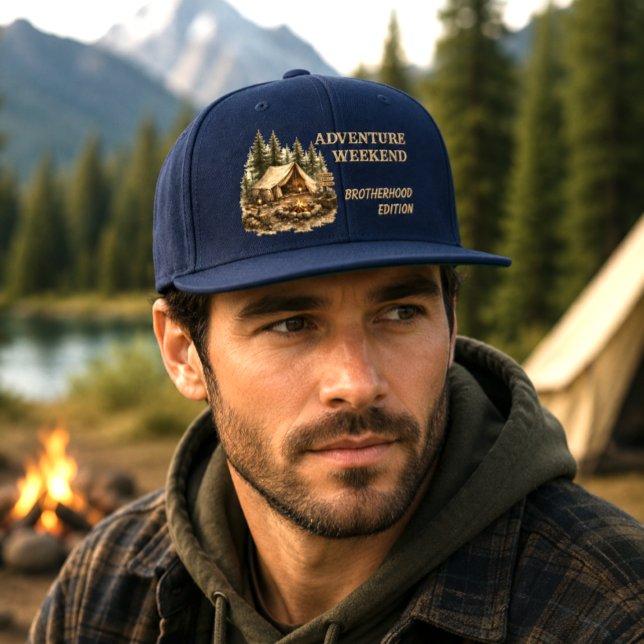 Adventure Cabin Trip Bachelor Party Rustic Camping Visor (Creator Uploaded)