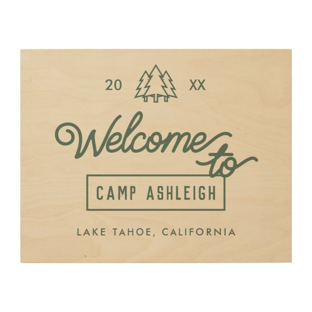 Adventure Camp Bachelorette  Wood Wall Art (Front)