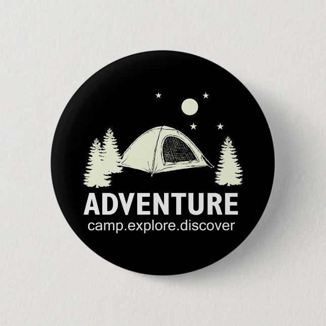 Adventure Camp Explore and Discover Button (Front)