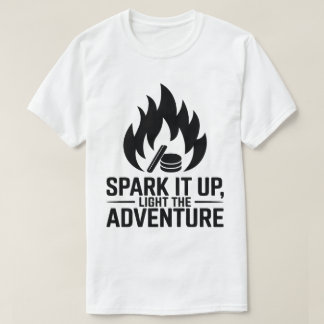 Adventure Campfire Firewood Flame Outdoors Graphic T-Shirt