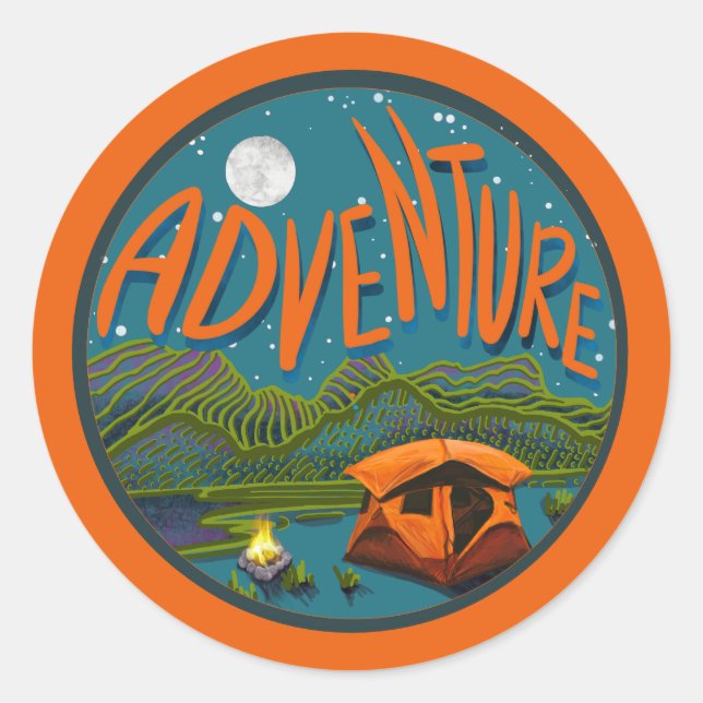 Adventure Camping Sticker (Front)