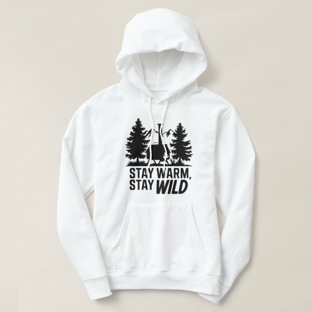 Adventure Camping Wood Stove Cabin Artwork Hoodie (Design Front)