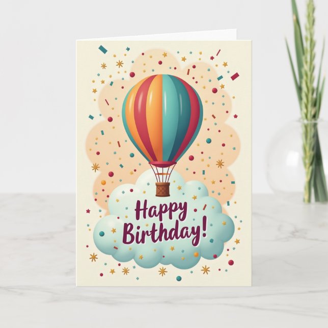 Adventure Cloud Birthday Card (Front)