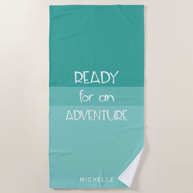 Adventure Custom Script | Monogram Beach Towel (Front)