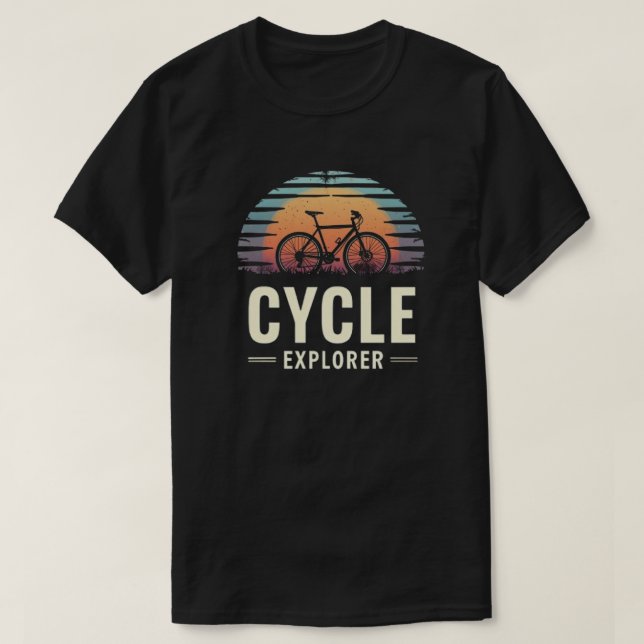  Adventure Cycle Lover Quote"Cycle explorer" T-Shirt (Design Front)