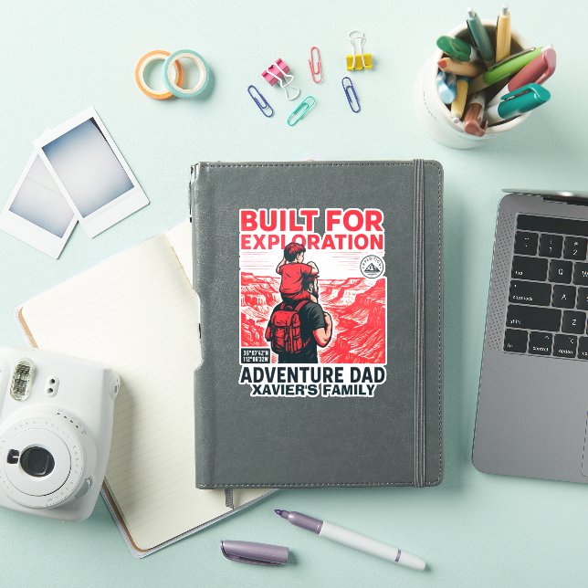 Adventure Dad – BUILT FOR EXPLORATION Sticker (iPad Cover)