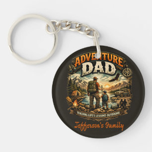 Adventure Dad Shirt – Vintage Outdoor Camping  Keychain