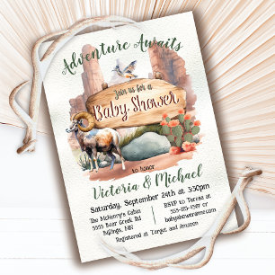 Adventure Desert Canyon National Park Baby Shower Invitation