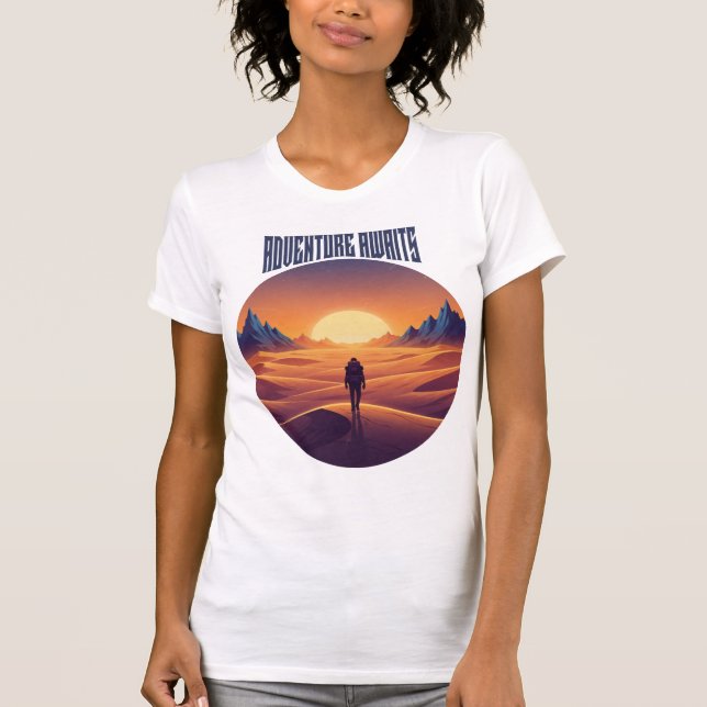 Adventure Desert Tee — Chasing Dunes & Desert Sky (Front)