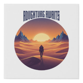 Adventure Desert Tee — Chasing Dunes & Desert Sky Faux Canvas Print