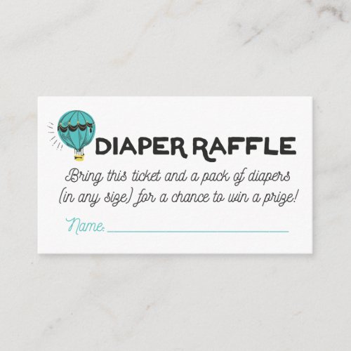 Adventure Diaper Raffle Tickets Enclosure Card