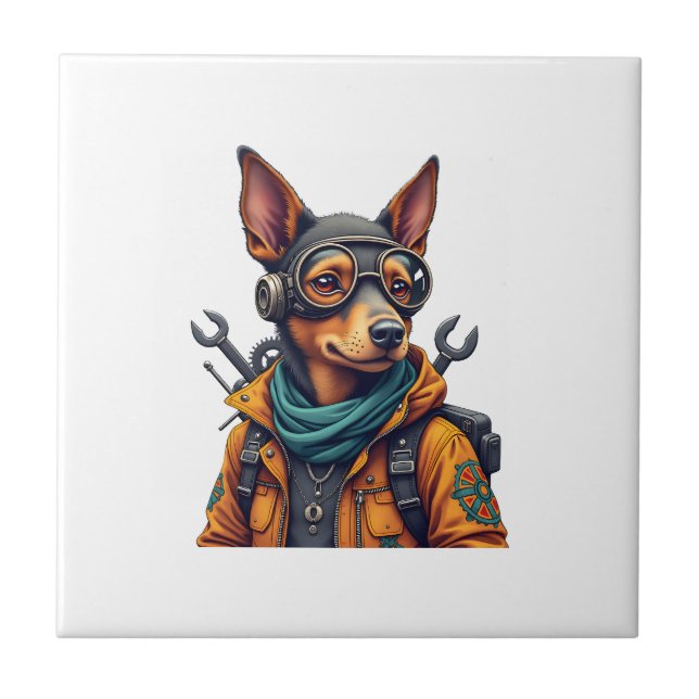 Adventure Dog   Ceramic Tile (Front)