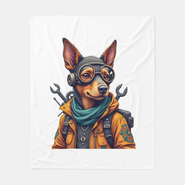 Adventure Dog   Fleece Blanket (Front)