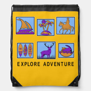 adventure drawstring bag