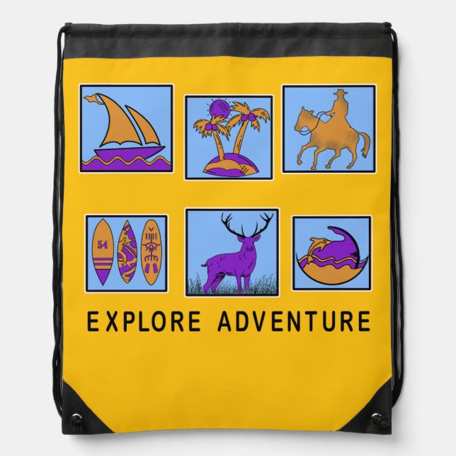 adventure drawstring bag (Front)