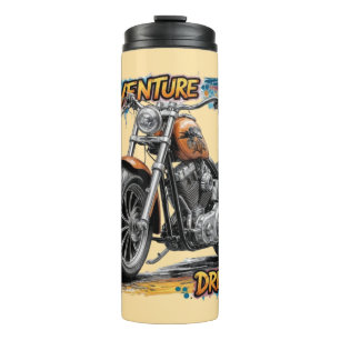 Adventure Dream Ride – Vintage Chopper Motorcycle  Thermal Tumbler