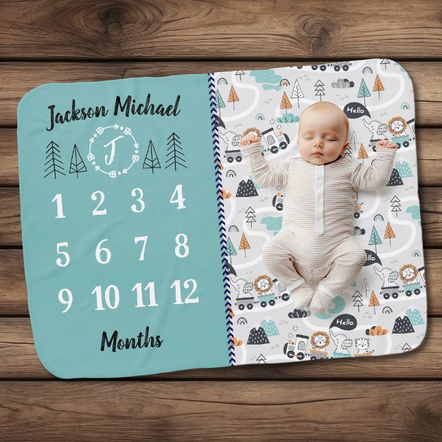 Adventure Express Milestone Baby Blanket (Creator Uploaded)